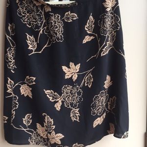 Black and cream silk Talbots skirt